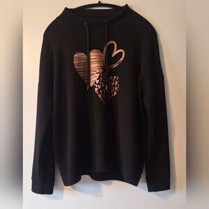 Alison Sheri Black and Gold Sweatshirt